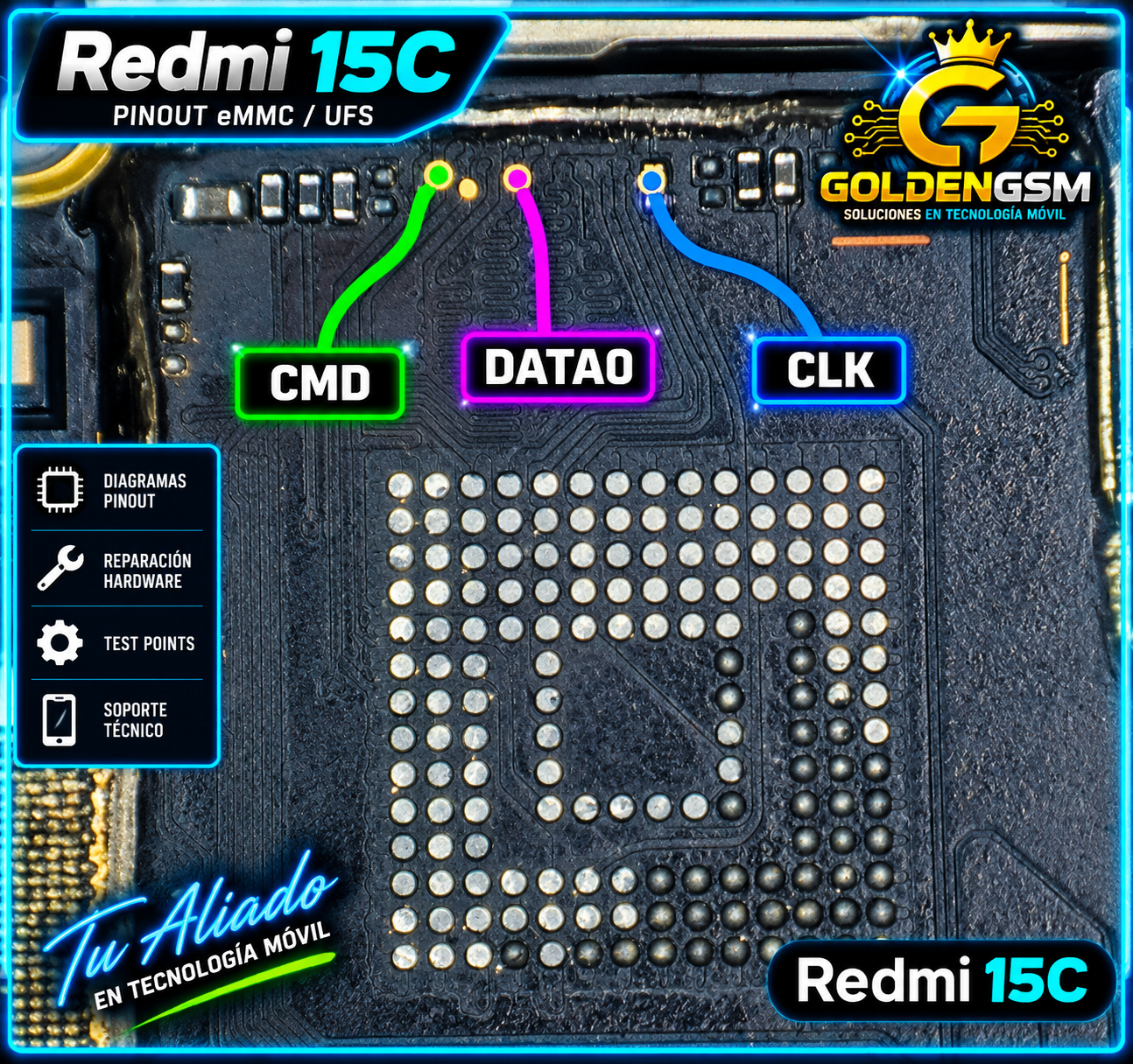 ISP Pinout REDMI 15C