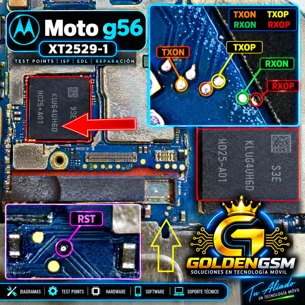 ISP Pinout MOTO G56